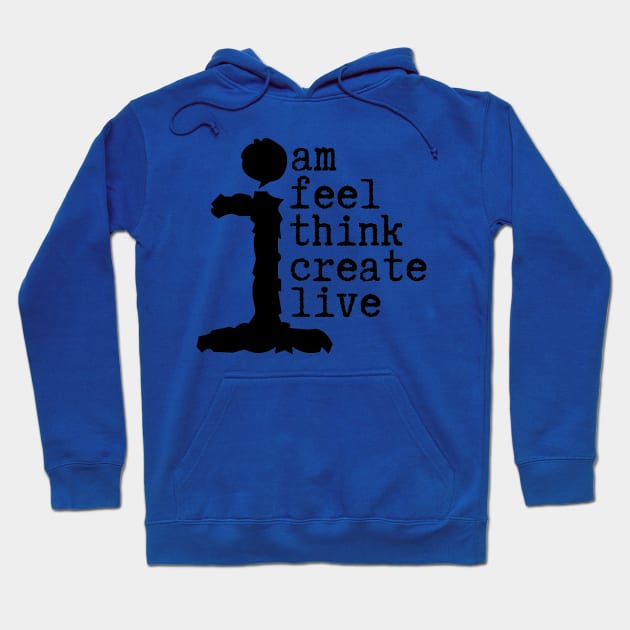 Human Am I Life Instructions Hoodie by JSJ Art